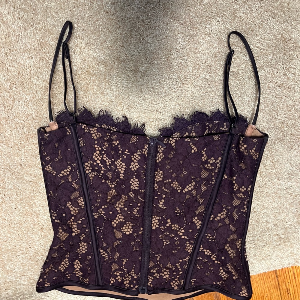 House of CB Black Lace Bustier Top - Picture 2 of 5